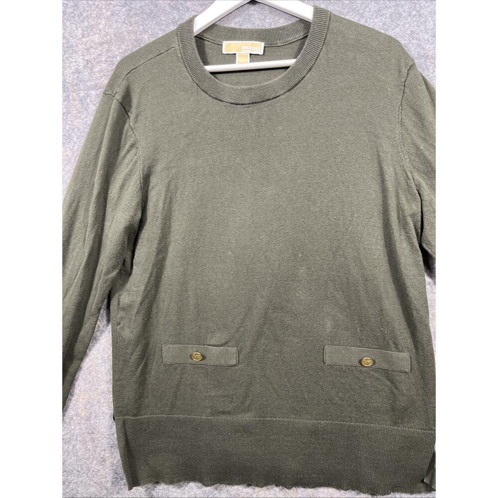 Michael Michael Kors Women's Olive Green Knit Sweater – Size‎ Lg – Classic Chic - Picture 7 of 10
